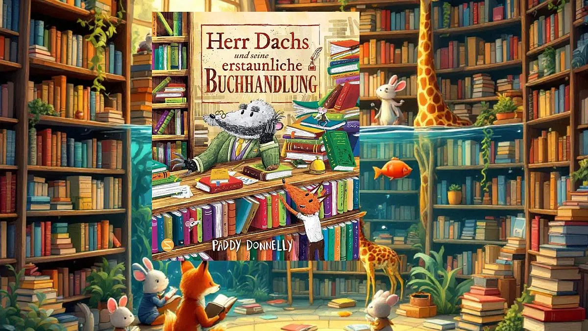 [Rezension] Herr Dachs und seine erstaunliche Buchhandlung – Paddy Donnelly  Für alle kleinen Bücherwürmer, die von Abenteuern und ungewöhnlichen Freundschaften träumen