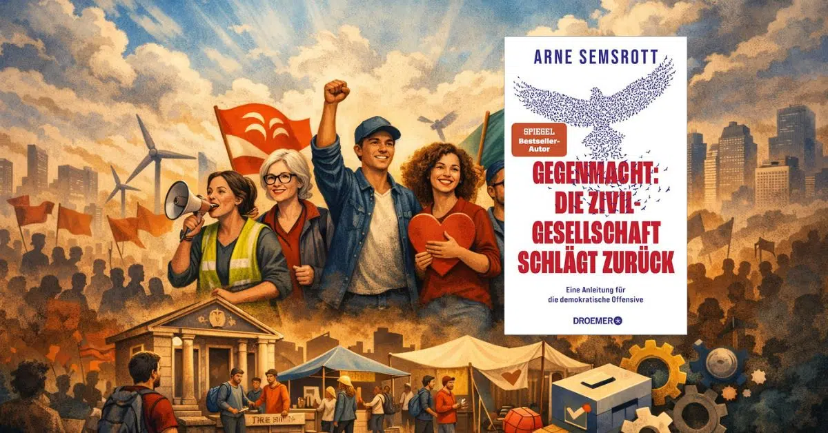 [Rezension] Gegenmacht: Die Zivilgesellschaft schlägt zurück – Arne Semsrott  Die Demokratie braucht dich – praktische Schritte für eine bessere Zukunft