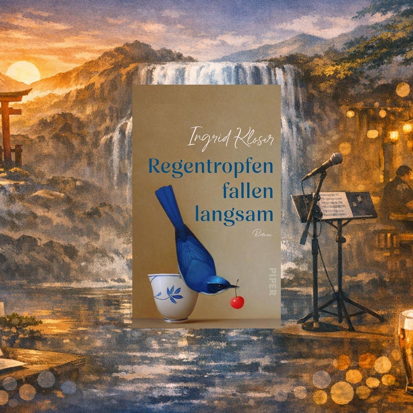 Regentropfen fallen langsam